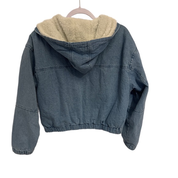 Francesca's- Ashley Vintage Charm-  Jean Jacket with Sherpa Lining - Picture 3 of 3